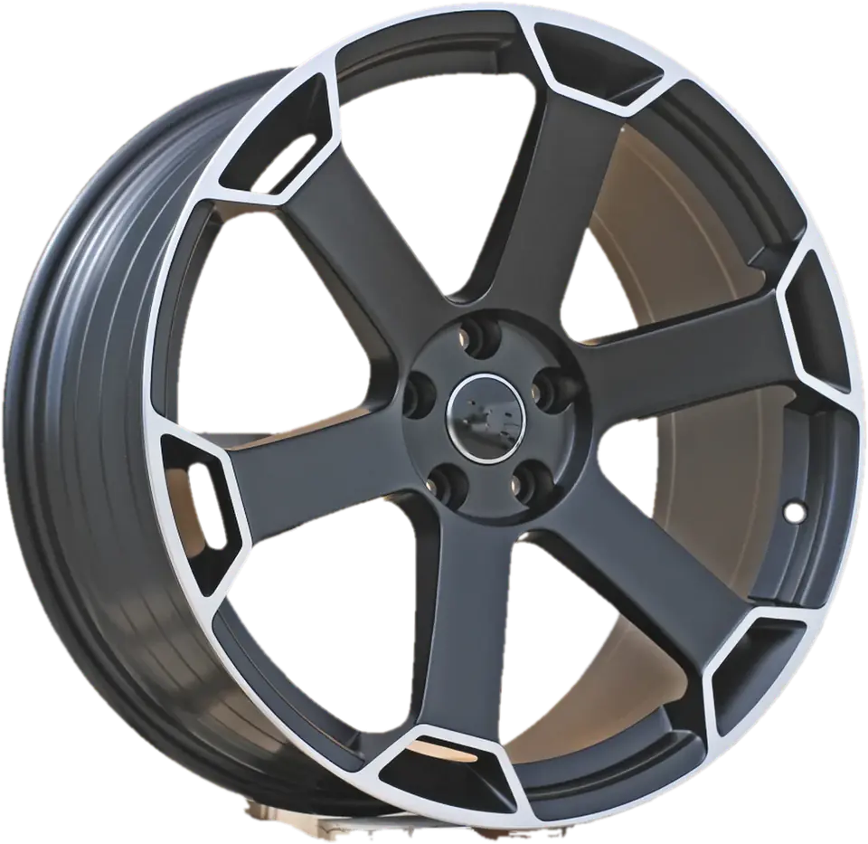 Audi YF6149 Black Half Matt+Polished Lip